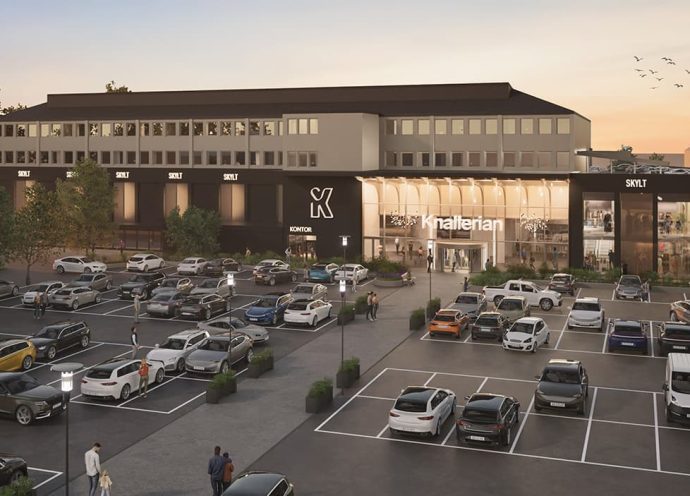 Handelsyta i ett av Borås största landmärken Knallerian